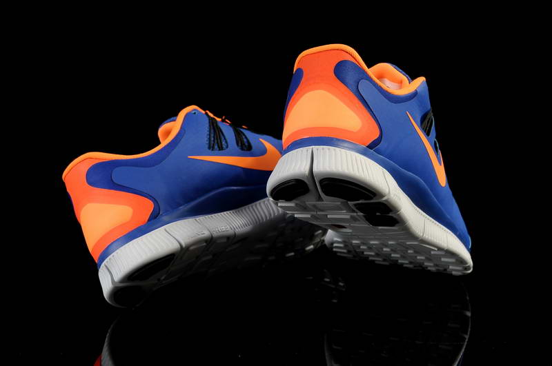 Nike Free Run 5.0 V2 Mens Running Shoes New Breathable Blue Orange (1)